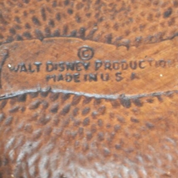 Walt Disney World Souvenir Plate Faux Wood Lava Glaze Glass By Treasurecraft - Picture 10 of 10